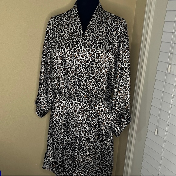 Victoria's Secret Other - Victoria's Secret Animal Print Satin Robe